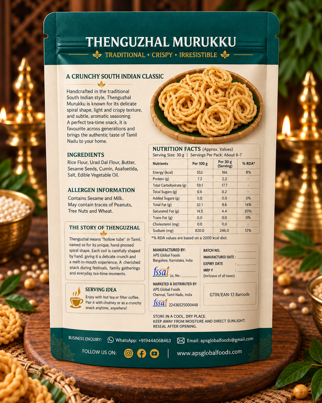 APS Thenguzhal Murukku 200g
